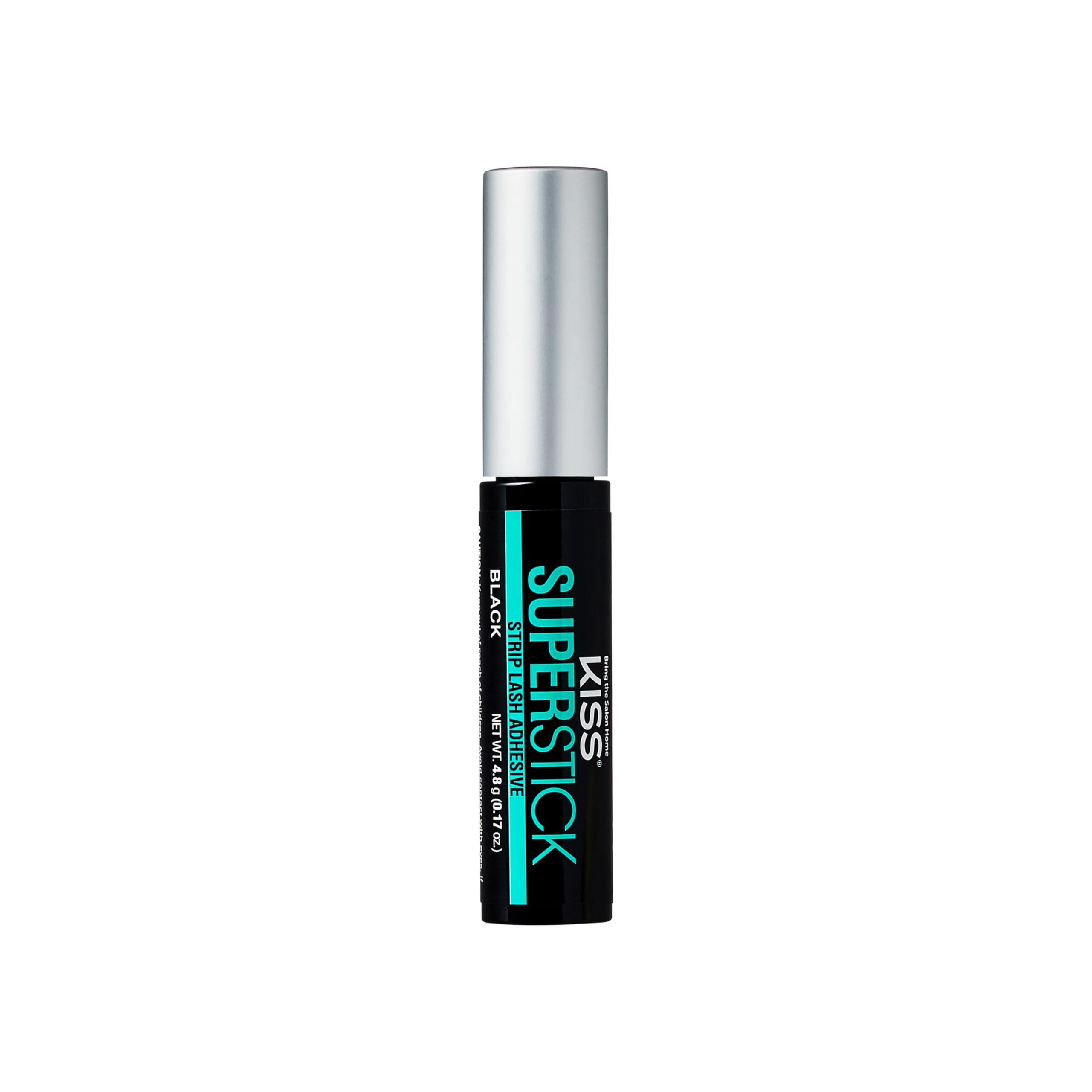 KISS Super Stick 5-Day Extended Wear Strip Lash Adhesive, Quick Drying Lash Glue, Witch Hazel & Cactus Extract Infused, Brush Applicator, Net Wt. 4.8g (0.17 oz.), Black