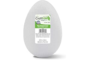 FloraCraft CraftFōM Egg, 3.8 Inch x 5.6 Inch - White