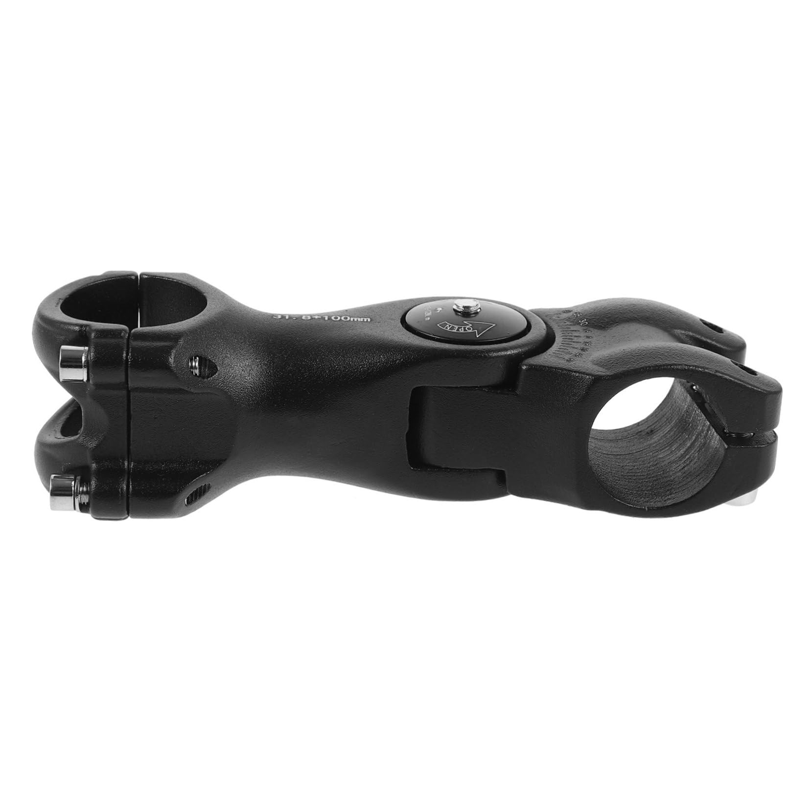 ifundom Potence VTT Léger Tige De Vélo De Montagne Potence De Guidon Réglable Lumière Tiges Monter Ergonomique Rehausseur De Guidon Éleveur Étendu Alliage D'aluminium Black