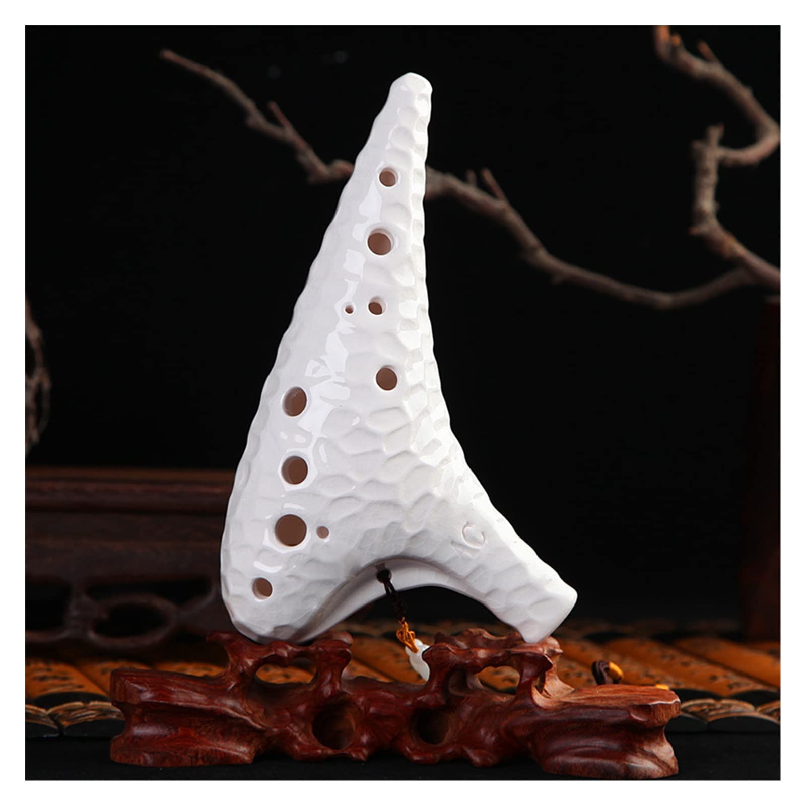 Nuevo instrumento de viento Ocarina de tono C Alto de 12 agujeros para principiantes estudiantes juegan instrumento de ocarina de cerámica