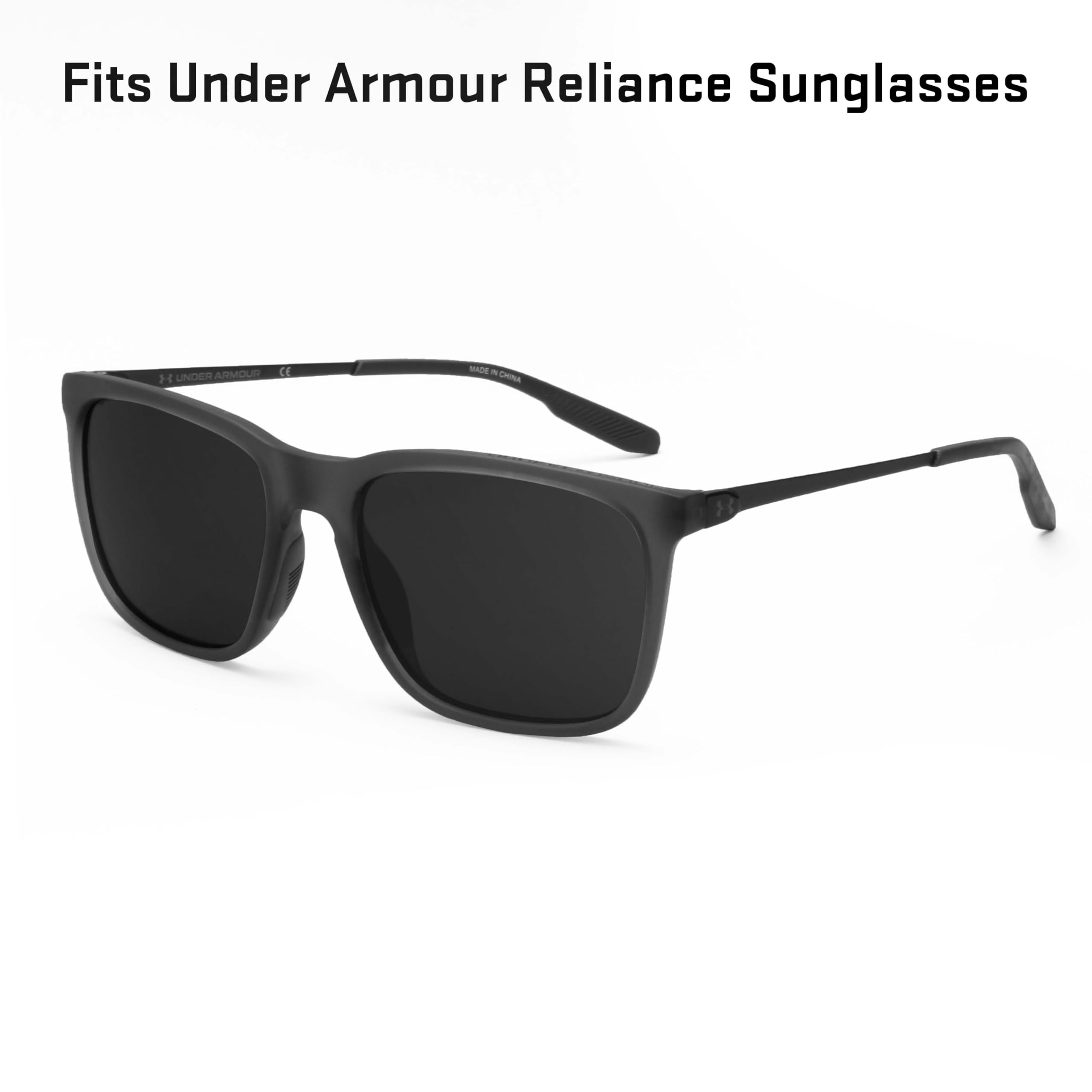 Revant Lentes de reemplazo compatibles con Under Armour Reliance Stealth Bl | Standard Polarized Stealth Black, Polarizado contra reflejos, 100 % protección UV, Resistente a impactos y arañazos