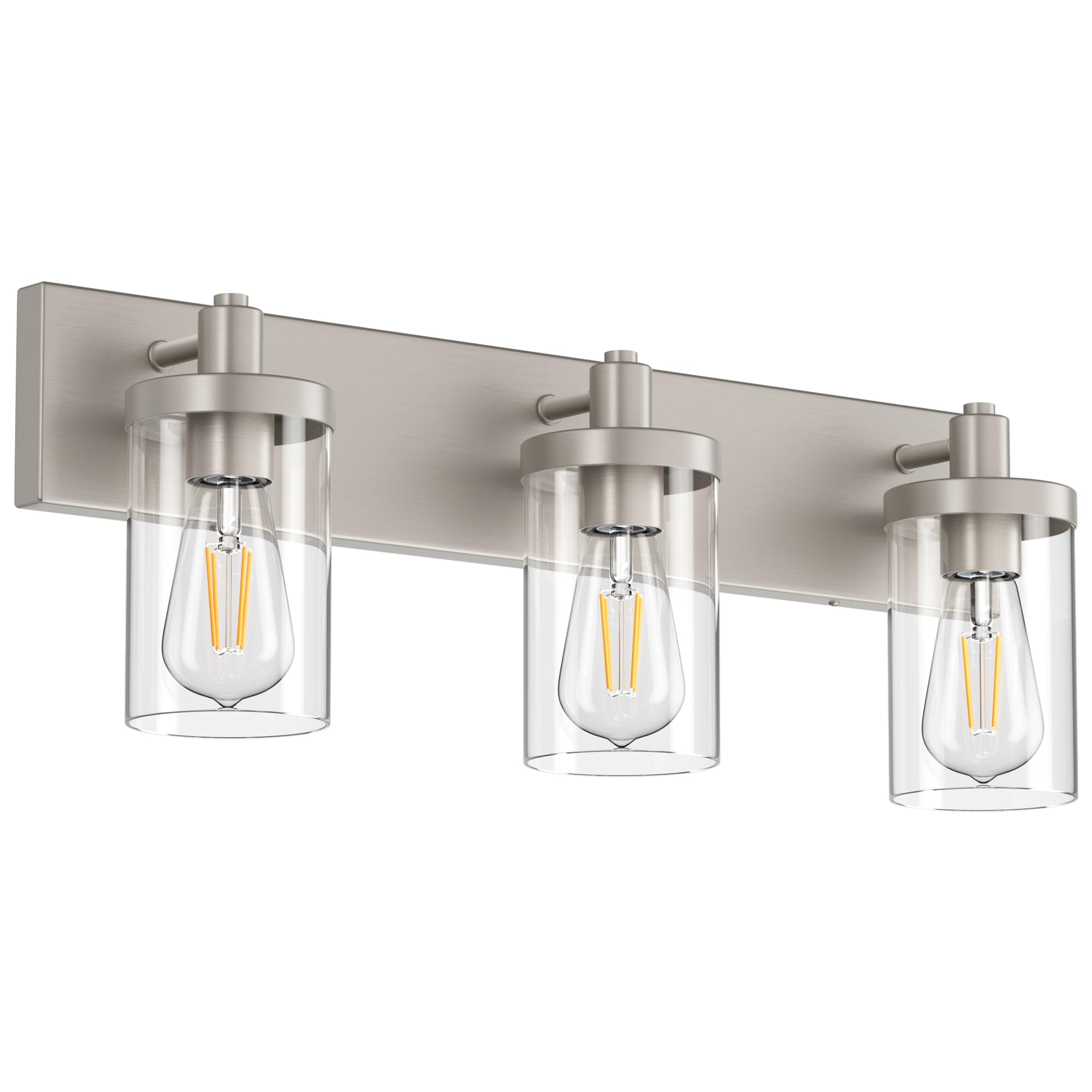 Aipsun Brushed Nickel Bathroom Light Fixtures 3 Lights Vanity Light