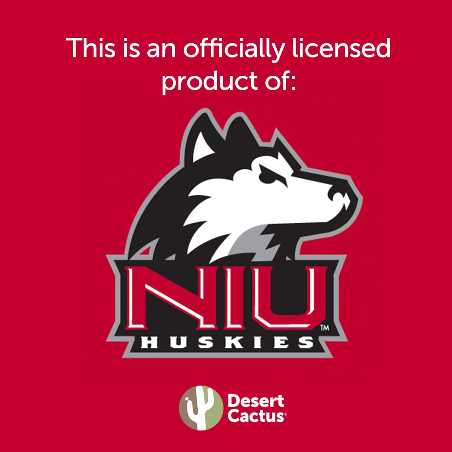 Desert Cactus Northern Illinois University Patch – Embroidered Iron On/Sew On Applique for Blazers, Jackets, Backpacks, Bags, Hats & Tactical Gear – Huskies (Patch - Design A) (Pack of 2)