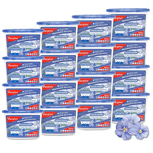Image of Vacplus Moisture Absorbers 16 Pack, 10.5 Oz Portable Humidity Absorber Boxes for Your Bathroom, Closet & Car, Dehumidifier and Odor Eliminator with Fragrance Free for Fresher Air, Dutch blue