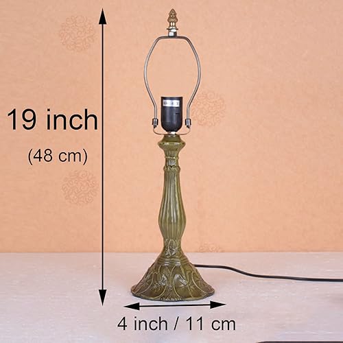 Miniatura 6 de Repuesto de base de metal, base de lámpara de mesa de aleación con diámetro Tiffany de 12 pulgadas, pantalla de cristal manchado
