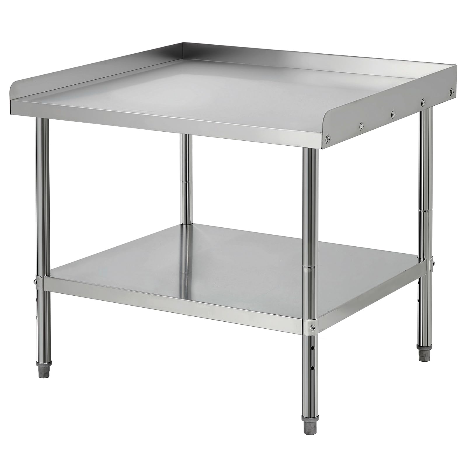 Equipment Grill Stand Table 36x30x30 Inch Stainless Steel NSF Certified 400 Lbs Capacity with Adjustable Legs, 2" Edge Baffle, for Hotel, Home, Commercial Restaurant Kitchen