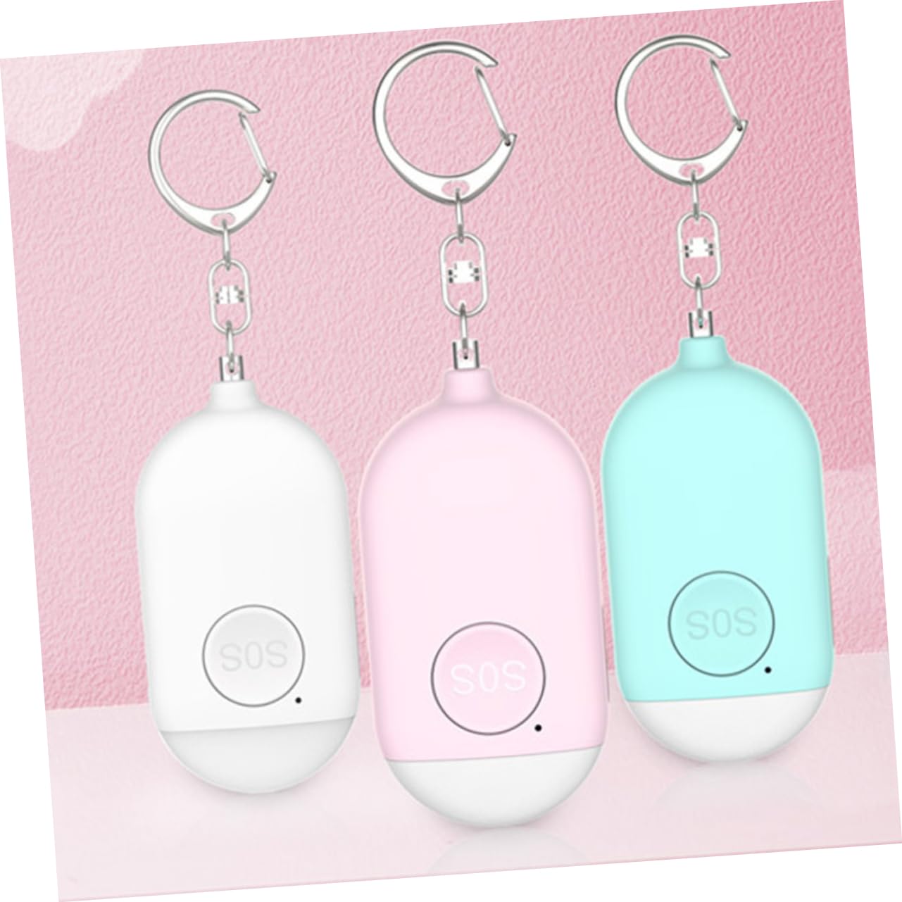 DOITOOL 3 Pièces Mini Alarme de Coffre-Fort Alarme d'urgence pour Femmes Porte-clés d's de sécurité Anti avertisseurs sonores Anti- de sécurité pour Fille