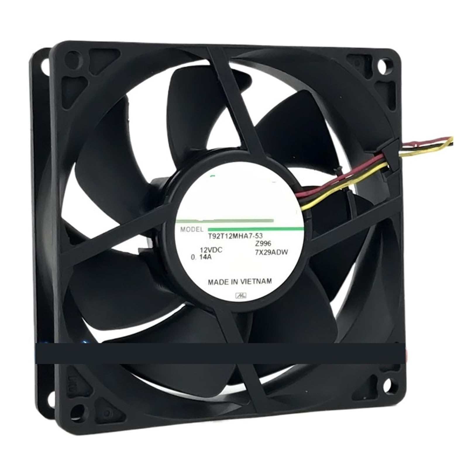 Ventilateur de refroidissement silencieux 12V T92T12MHA7-53 90mm de 0.14A