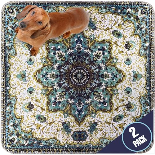 Image of PUPIBOO Washable Pee Pads for Dogs and Cats - Super Absorbent Reusable Puppy Training Pads - 100% Waterproof, Leak-Proof & Non-Slip Whelping Pads for Pet Housebreaking