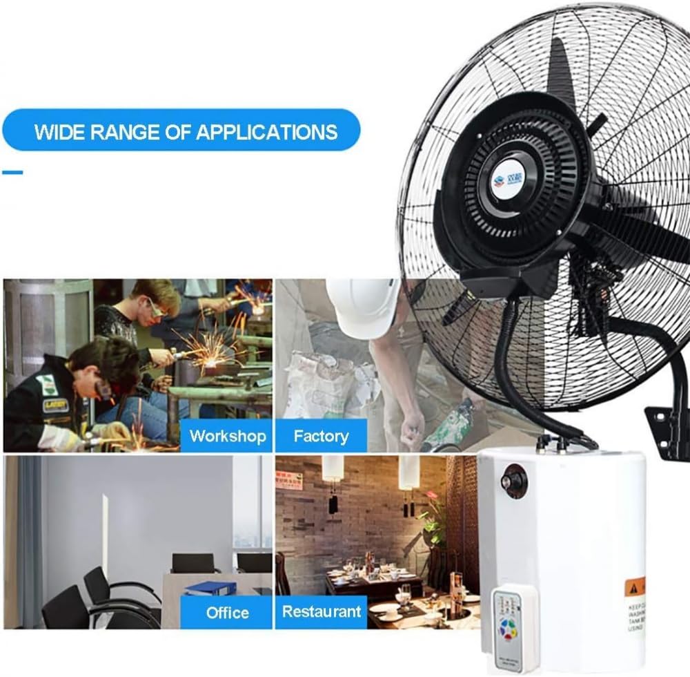 Ventilador De Pared con Mando A Distancia | Ventilador Potente Y Silencioso | Ventilador De Pared Cocina Eléctrico Grande | 3 Velocidades Y Temporizador | Cabezal Oscilante 90º-650mm