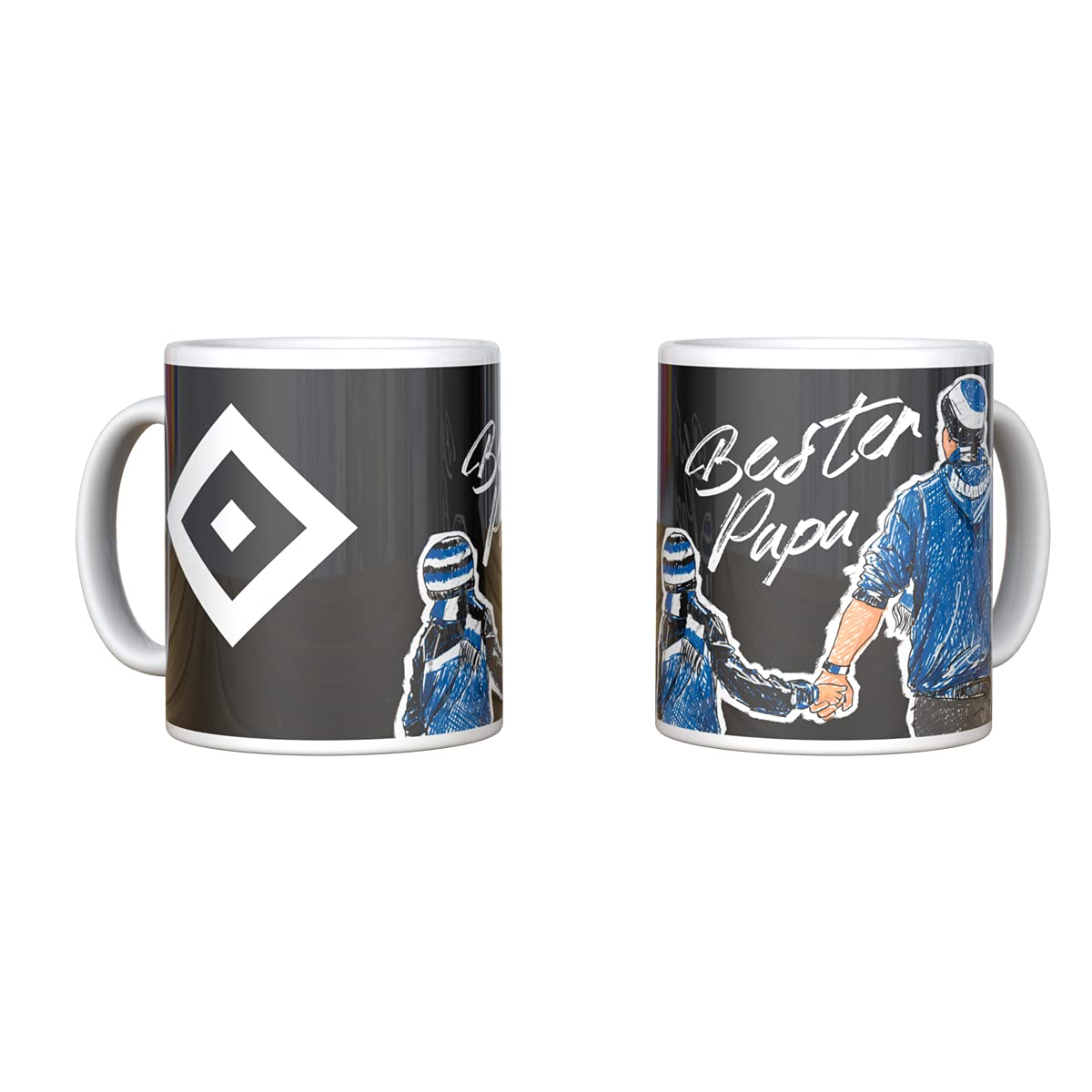 Hamburger SV HSV Tasse Becher Kaffeetasse BESTER PAPA schwarz, 30180