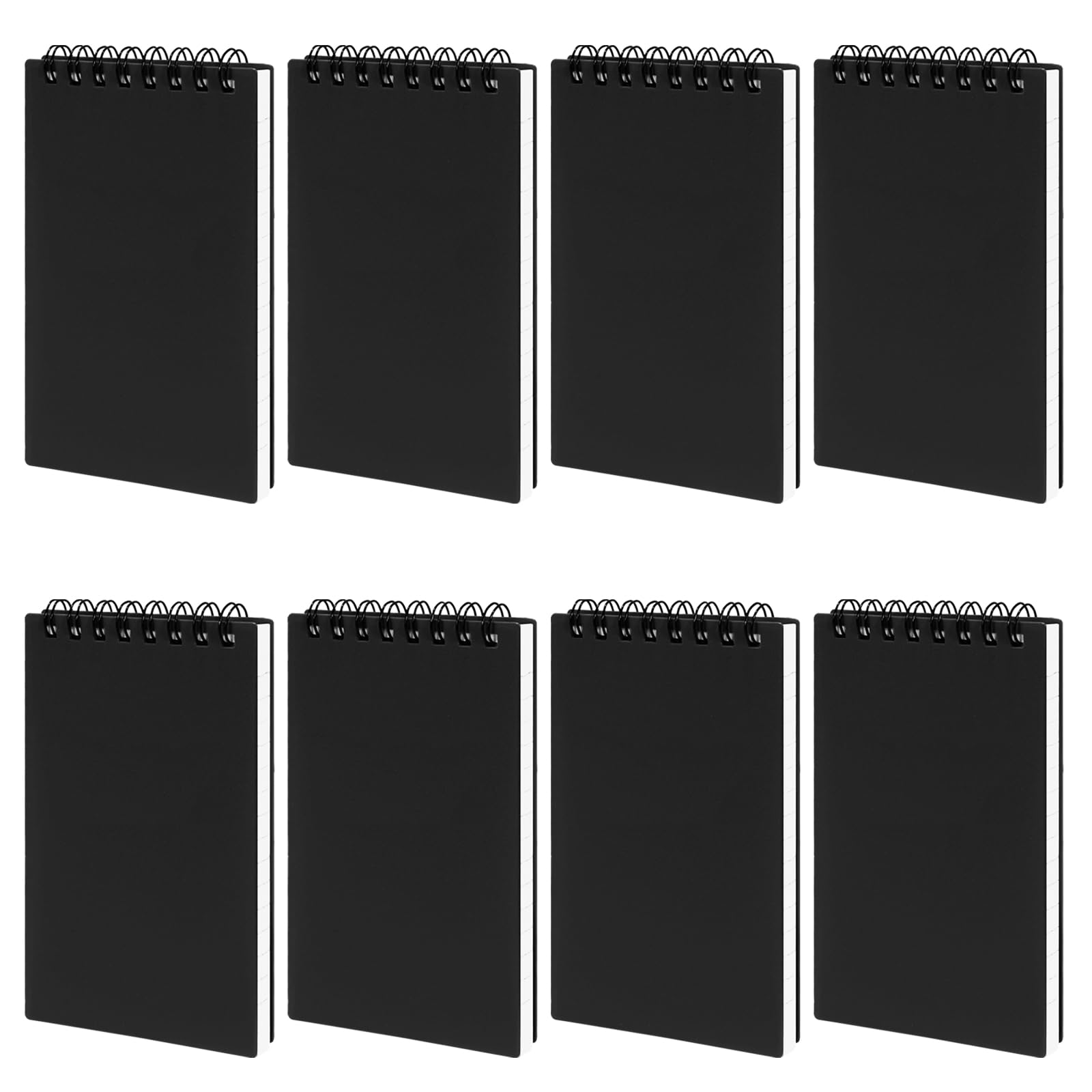 Paquete de 8 cuadernos de bolsillo en espiral de 3 x 5 pulgadas, bloc de