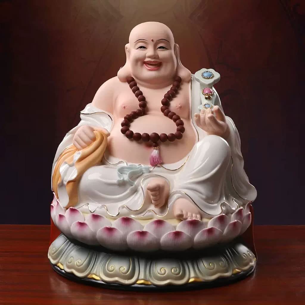 Estatua de Maitreya de apareamiento, Gran Barriga, Adorno de Buda de la Suerte, Dios de la Riqueza, protección del hogar, consagración de estatuilla Zen, Escultura sentada, decoración