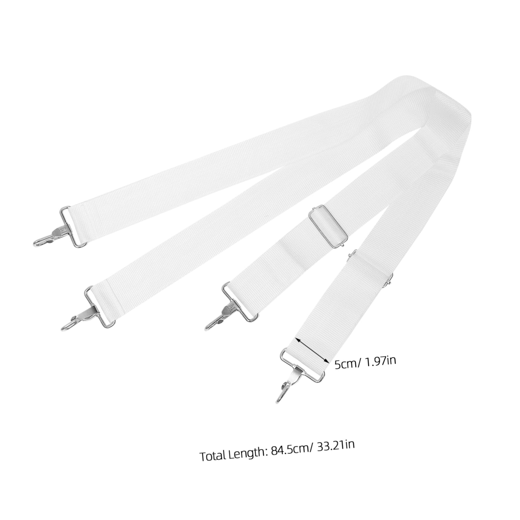 BESPORTBLE Adjustable Drum Strap Belt Durable Double Shoulder Harness Clips for Bass Drum Snare and Waist Use