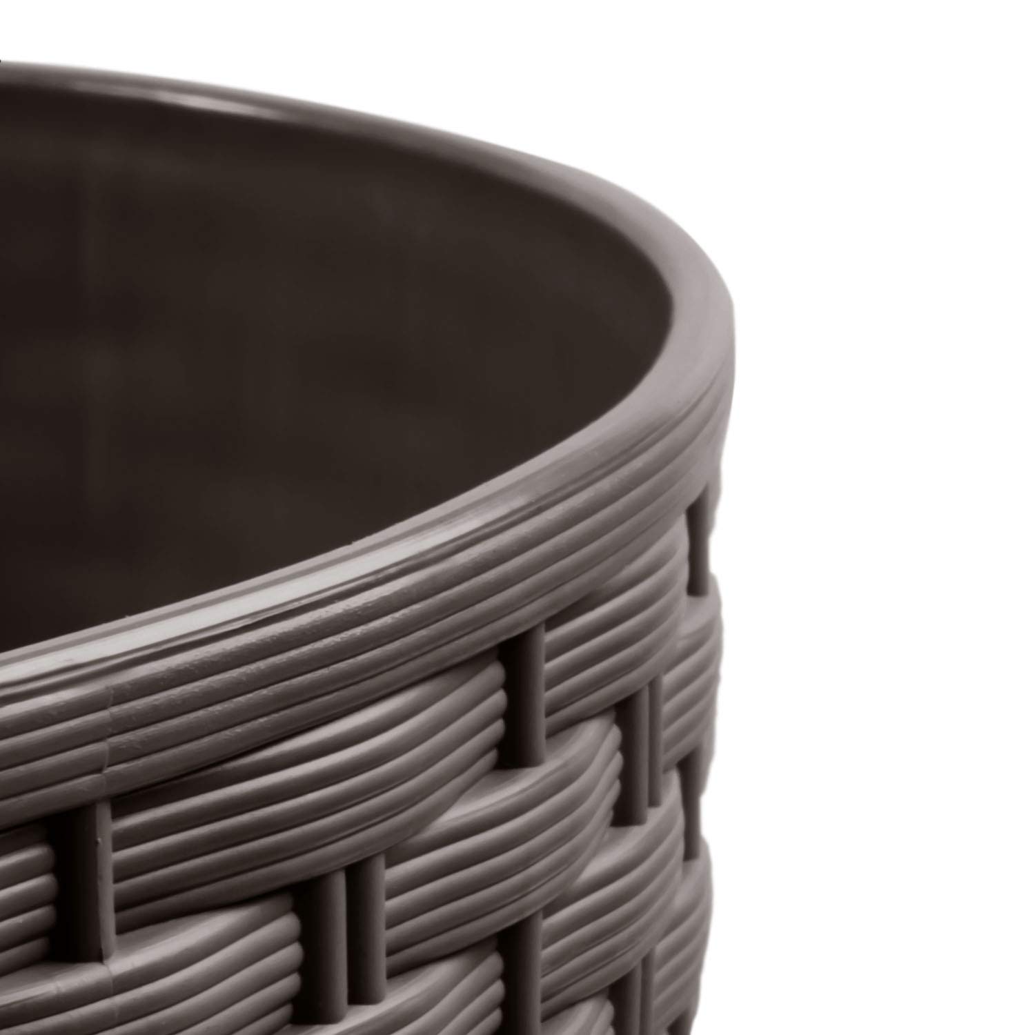 Vaso da fiori in plastica GARDENIA quadrata con piatto in vaso