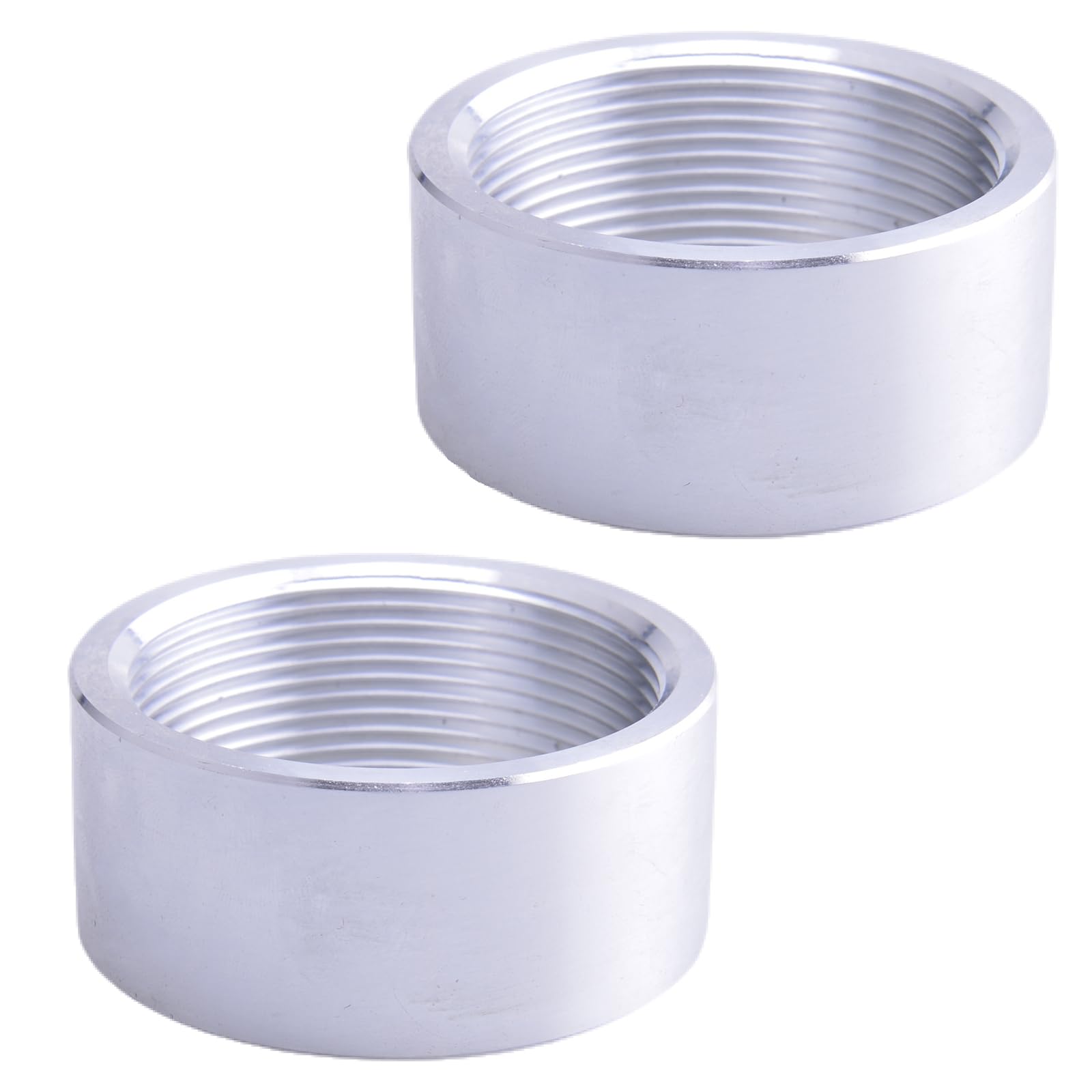 CNRAQR Aluminum 2 Inch NPT Female Thread Weld On Pipe Fitting Bung 2" NPT Female Pipe Coupling 2Pcs