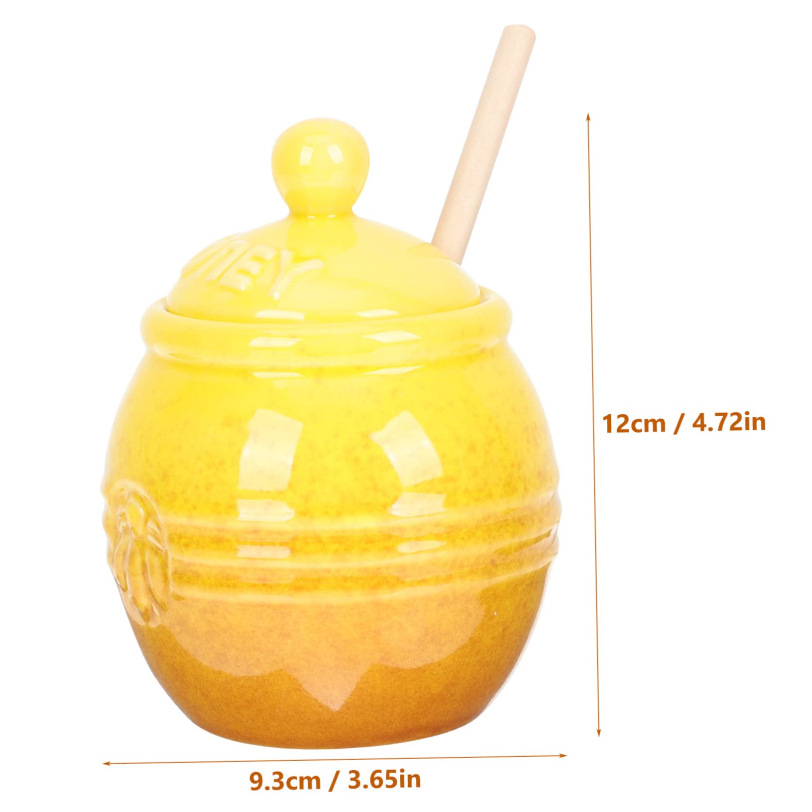 Luxshiny Honey Container Dipper Honey Jars Dipper Retro Holder for Storage and Drip