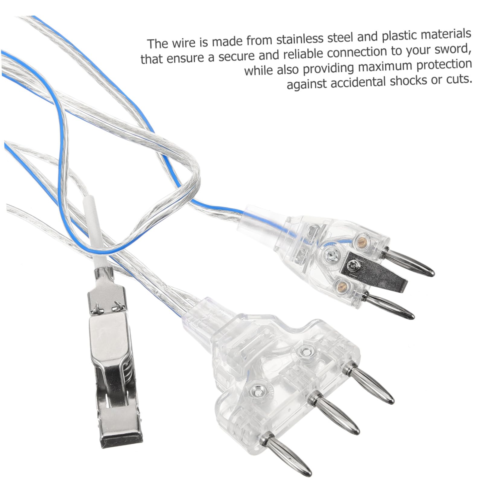 Cordon de Transparent pour Équipement Escrime Fil Conducteur Résistant pour Fleuret Protection et Performance