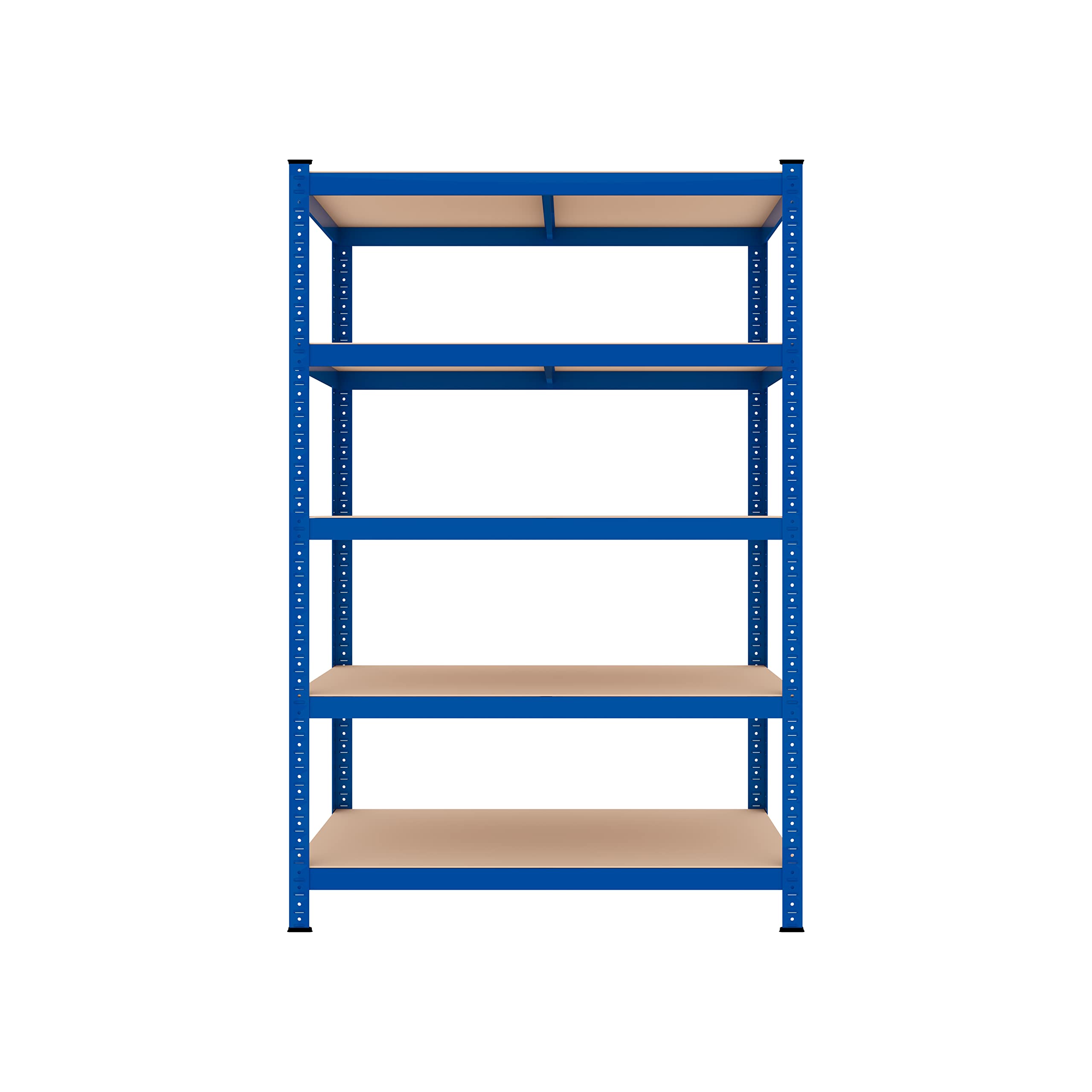 Arreditaly Scaffale In MDF E Metallo Mensole Alta Portata 180 x 90 x 60 cm Fino a 875 kg Con 5 Ripiani Regolabili In Altezza Garage Officina Cantina Capannone Magazzino Design Modulare Jutiapa (Blue)