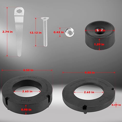 Miniatura 7 de Kit de elevación de nivelación espaciador de alto rendimiento de 1.5 pulgadas sin amortiguadores perfectamente compatible con Jeep JT Gladiator