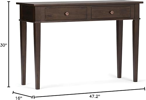 Miniatura 41 de SIMPLIHOME Carlton - Mesa auxiliar cuadrada de transición de madera maciza de 18 pulgadas de ancho, color gris rústico para sala de estar y