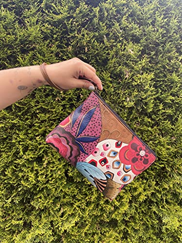 Anna By Anuschka 8349-TLB Womens Small Classic Clutch/Wristlet Wristlet Clutch Genuine Leather thumb #4