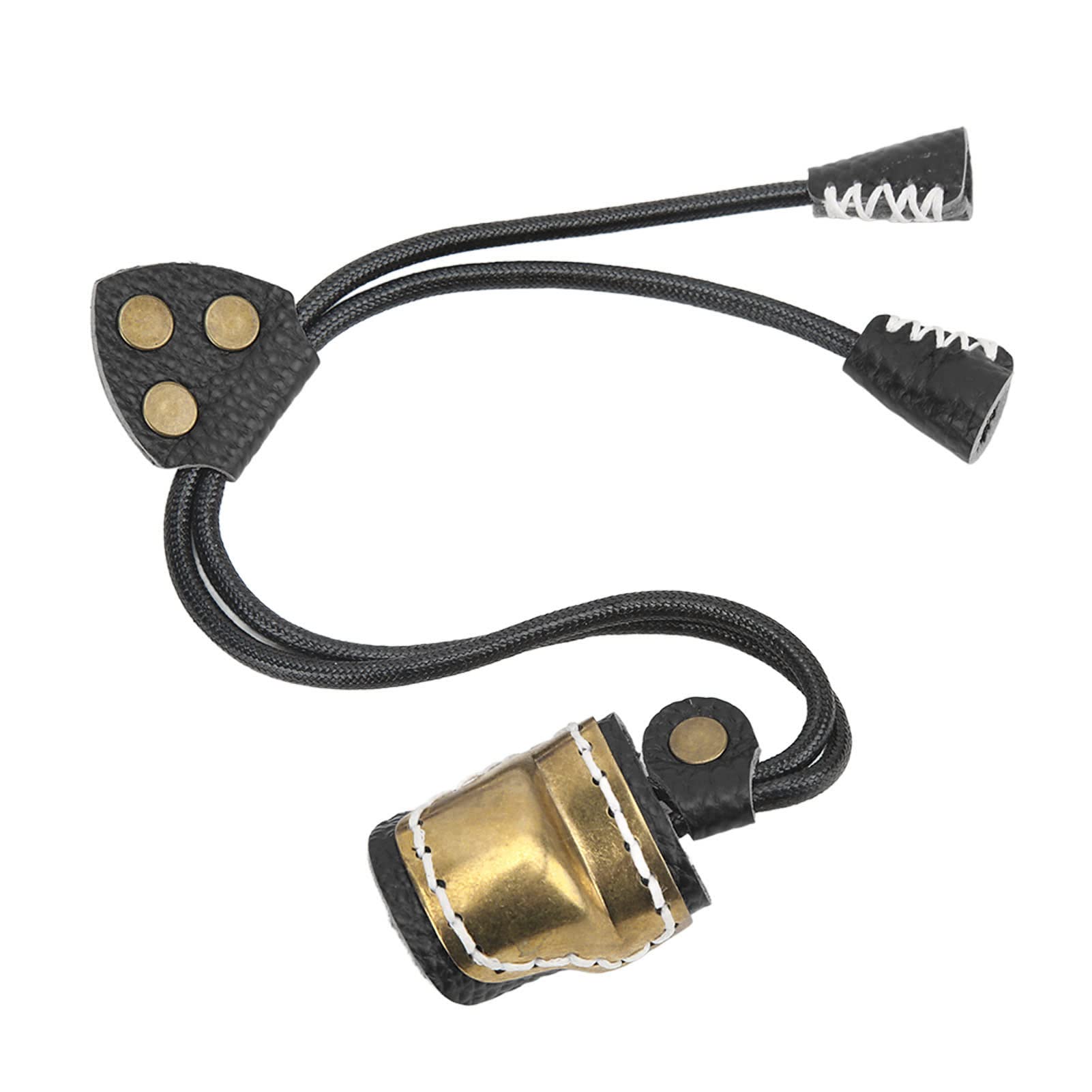 Anello per Il Pollice per Tiro con L'Arco, Protezione per Il Pollice in Morbida Pelle Bovina in Ottone e Corda di Cera Protezione per Il Dito per Tiro con L'Arco per Il Tiro con