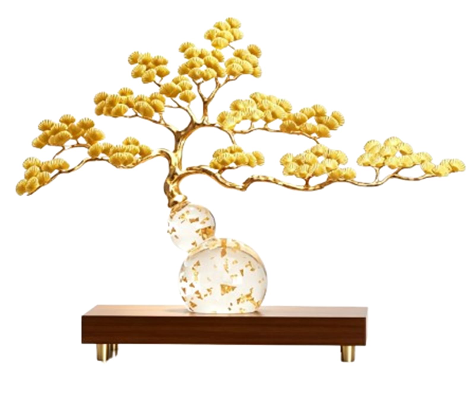 Feng Shui Welcome Pine and Gourd Statue Ornament Minimalist Desk Sculpture