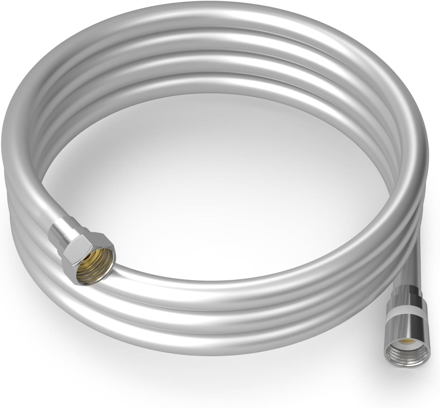 Tech Traders PVC Smooth Shower Hose 1.5m(59”) inch Long Anti-Twist Universal Replacement Flexible and Leak Proof Silver - Image 4