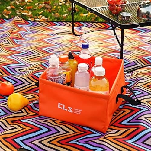 TRIWONDER Collapsible Water Bucket Folding Wash Basin Foldable Pail Portable Lightweight Bucket for Camping Picnic Fishing (Yellow - 13L)