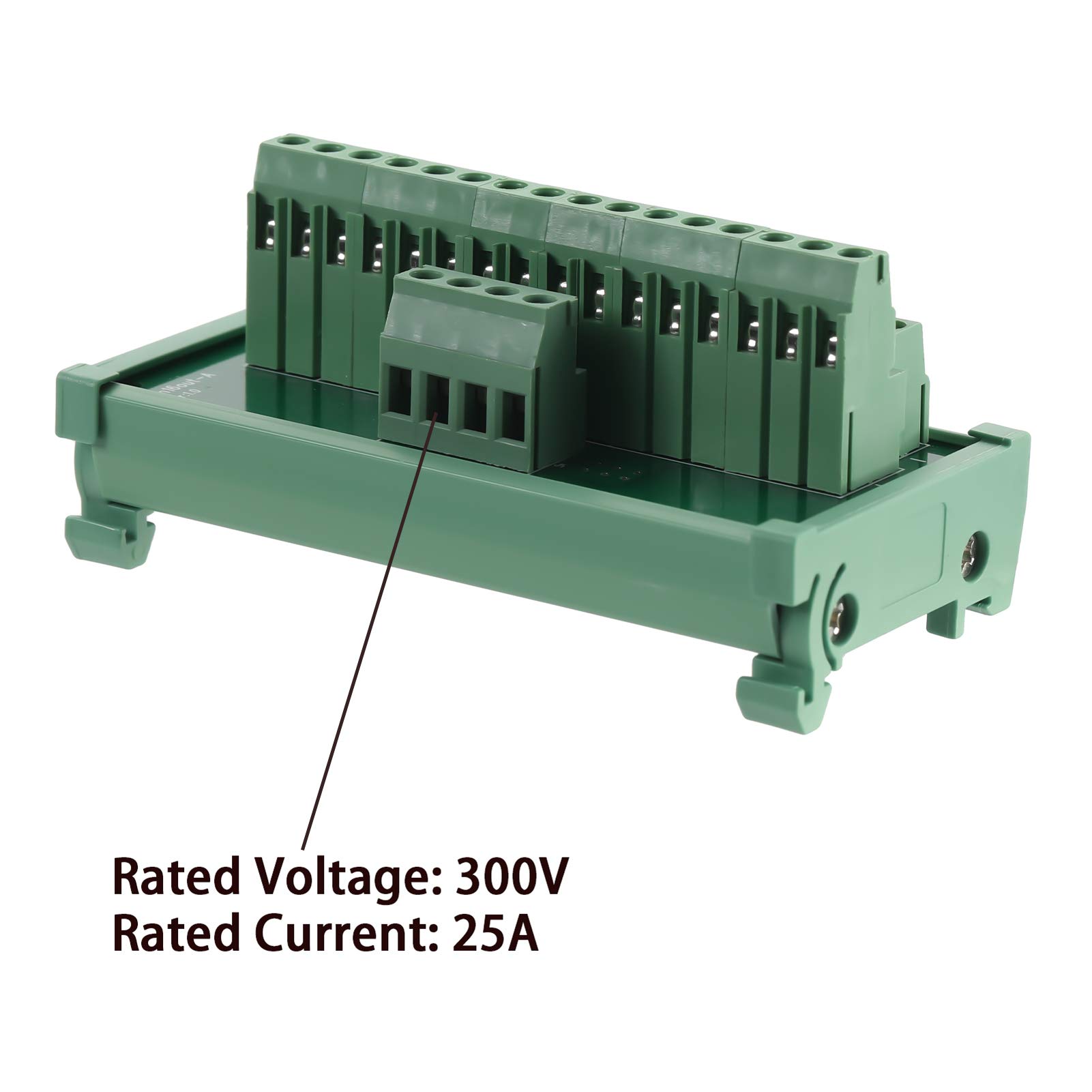 Jienk 2 In 6 Out Terminal Blocks Module, 25A DIN Rail Mounting Terminal Block Power