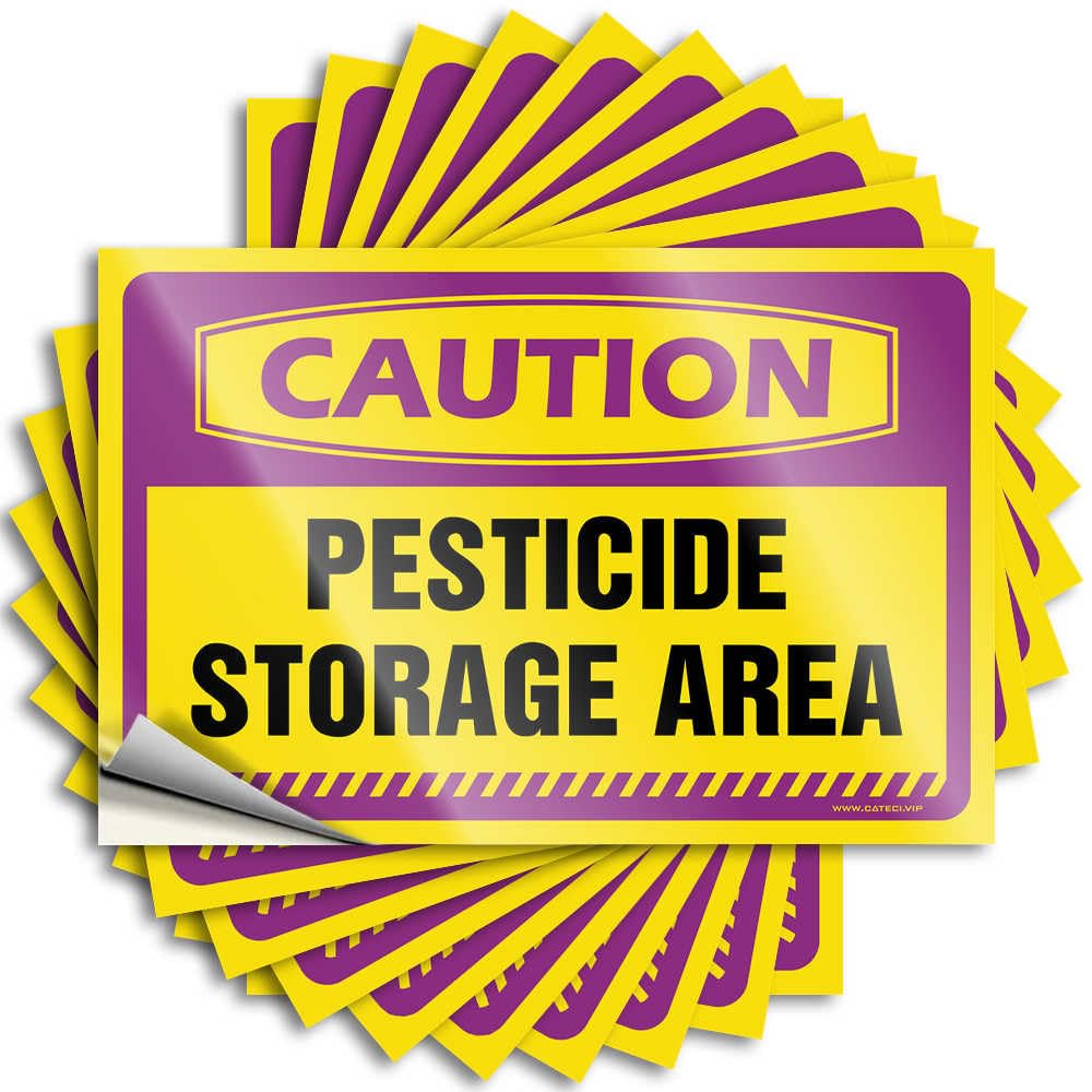 Fzfn Men's Colour Sticker - Unique Cover Caution Pesticide Storage Area For Best Teens(6X9cm)