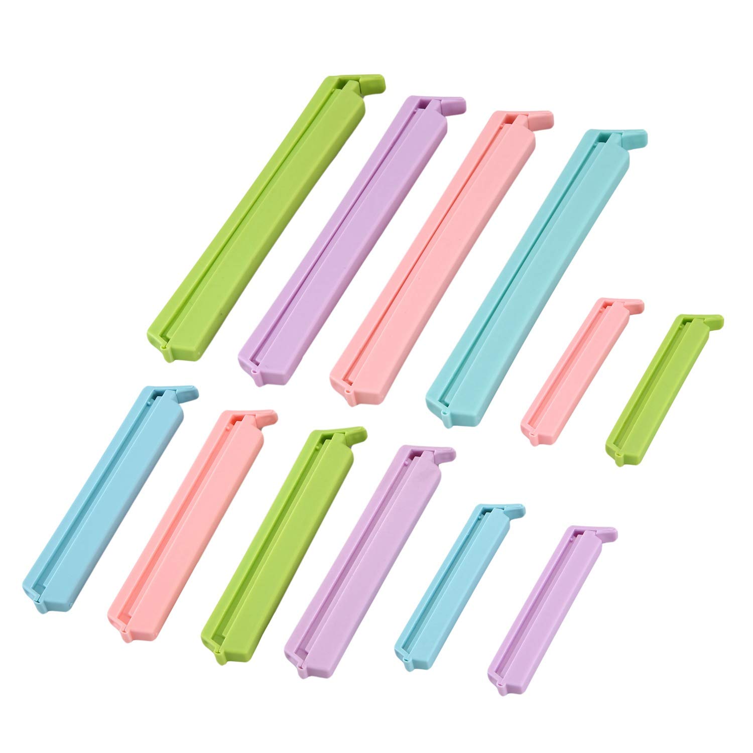 Yaregelun 12x Kitchen Plastic Storage Food Snack Seal Sealing Bag Clips Sealer Clamp S,M,L