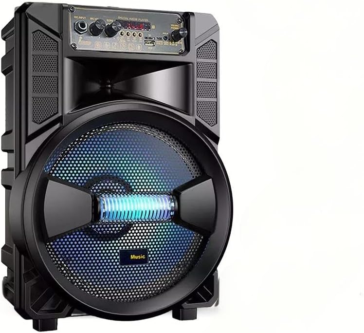 1pc/2pcs Ultimate Boombox Speaker - 8-inch Stereo Sound with Subwoofer, Colorful LED Lights, Party Disco Light, TF, AUX, MIC, Portable Speaker for Unforgettable Gatherings, Travel & Outdoor Events - Image 1 of 9