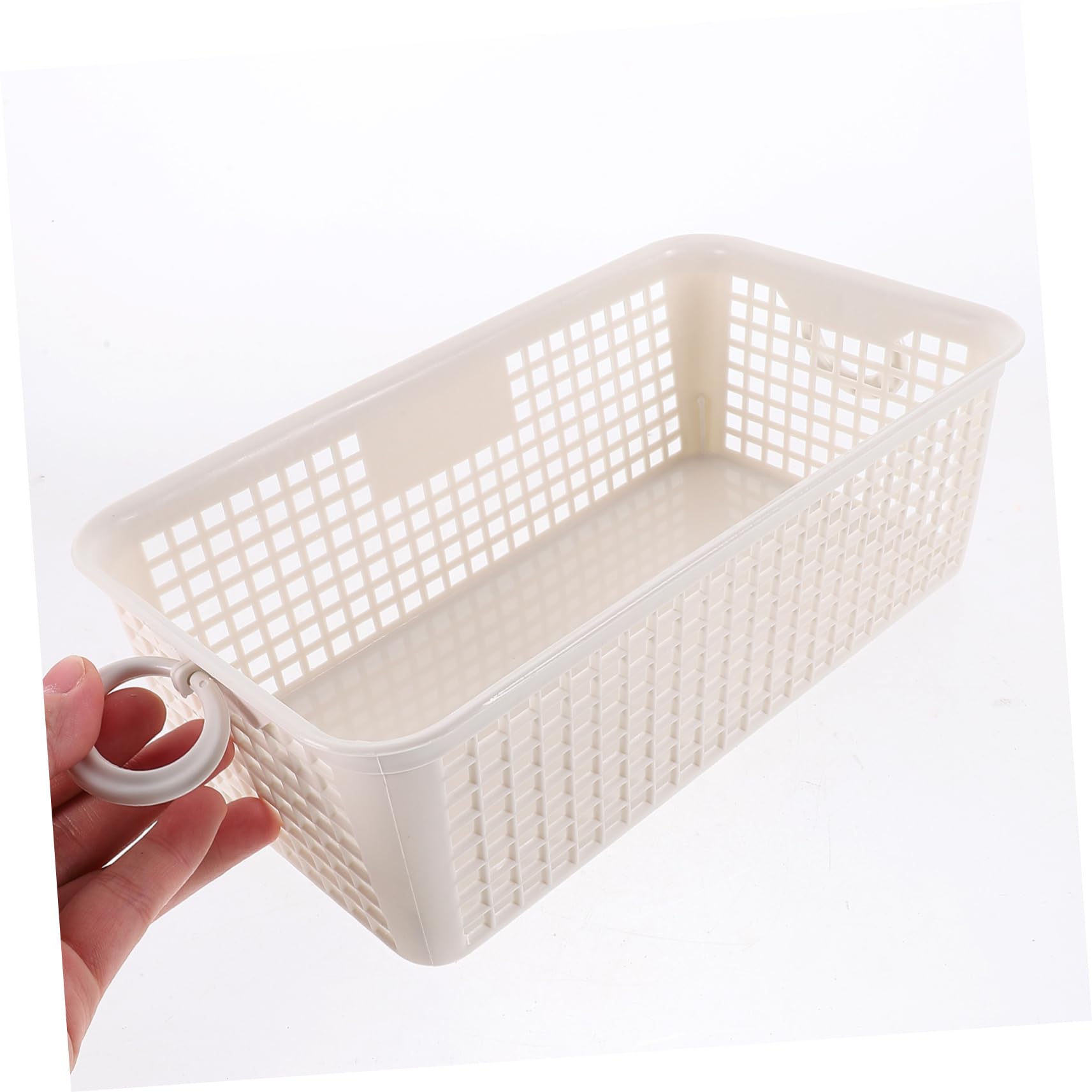 Cabilock 2 Series Cesta De Almacenamiento Plástica Apilable Con Organizador De Escritorio Con Asas Para Baño Cocina Y Armario Capacidad Grande Para Objetos Pequeños 3 Piezas X 2
