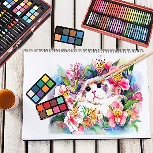 Shuttle Art お絵かきセット アートセット 画材セット 186点 色鉛筆 アクリル絵の具 固形水彩 デッサン鉛筆 パステル クレヨン 高品質 無毒 引き出し式 塗り絵 スケッチ 水彩画 イラスト パレット ペイントブラシ ツール付き 無毒 子供用 誕生日 入学お祝い ギフト Shuttle Art お絵かきセット アートセット 画材セット 186点 色鉛筆 アクリル絵の具 固形水彩 デッサン鉛筆 パステル クレヨン 高品質 無毒 引き出し式 塗り絵 スケッチ 水彩画 イラスト パレット ペイントブラシ ツール付き 無毒 子供用 誕生日 入学お祝い ギフト