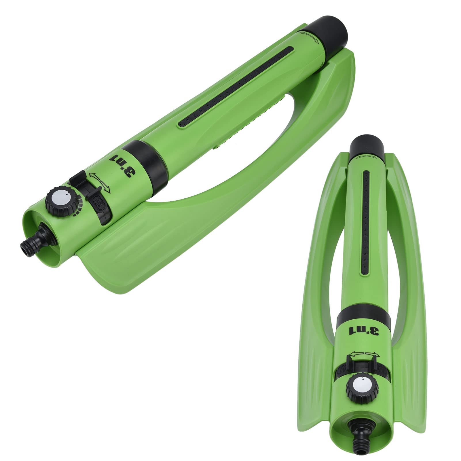 Tnfeeon Irrigatore Oscillante per Prato Giardino con 6 12 19 Impostazioni degli Ugelli Coperture di Flusso Regolabili 2900 Piedi Quadrati Design Anti-intasamento per Proprietari di Box/Cover Obiettivi