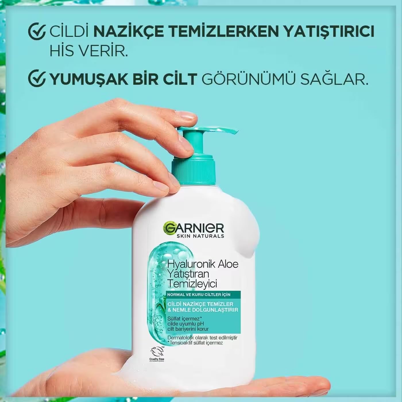 Garnier Hyaluronik Aloe Nemlendiren ve Yatıştıran Temizleyici 250 ML