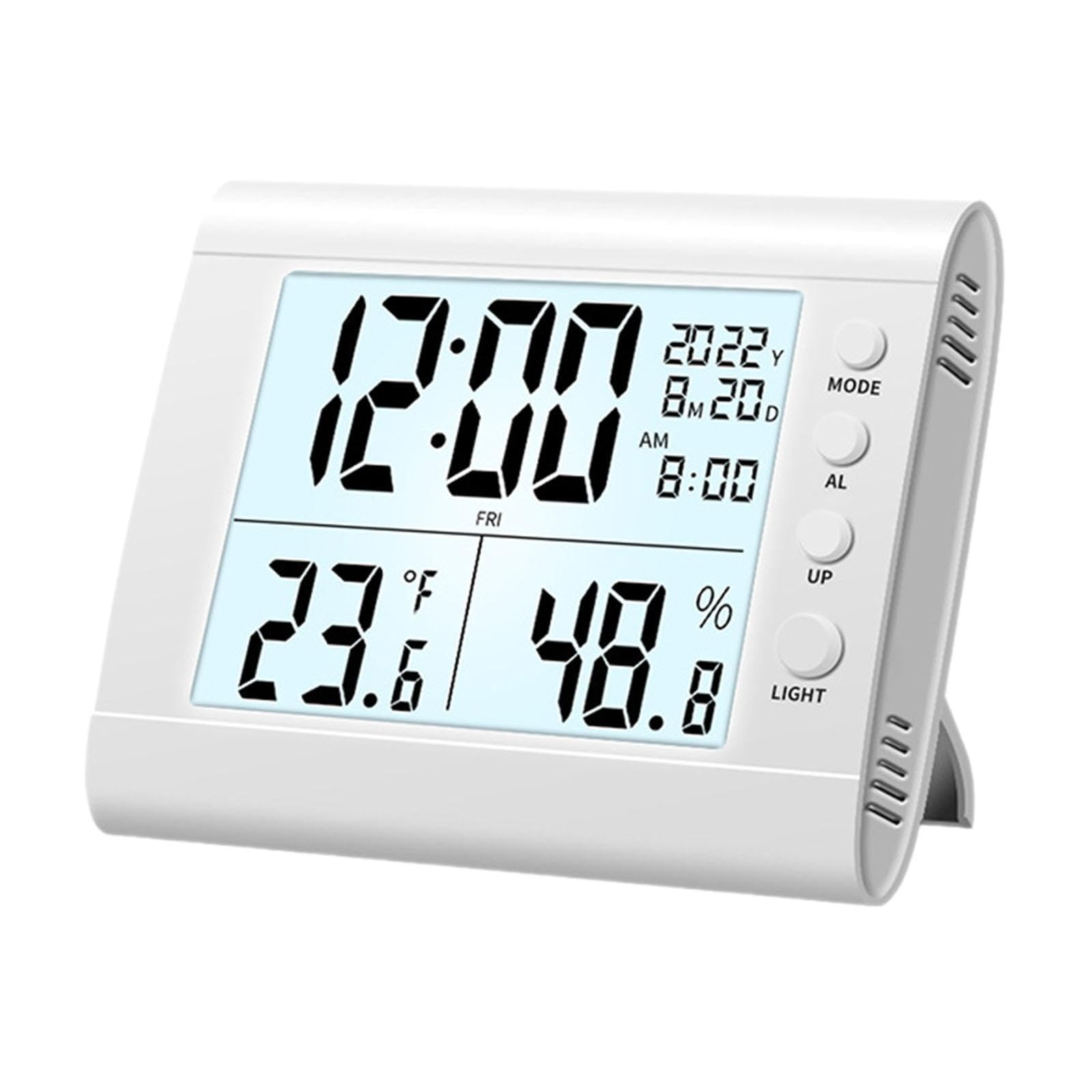 Creations Digital Alarm Clock Household Thermometer for Home Decoration Bedroom Garden WhiteHome & Garden|Home Decor|Clocks|Wall Clocks-image-43