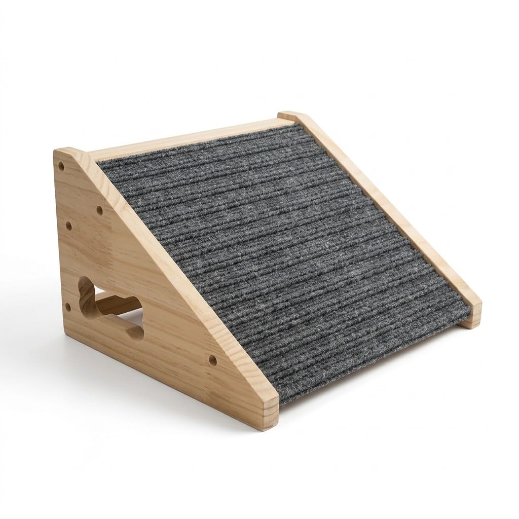 Rampa per cani in legno per scale con angolo di 30°, 31 x 24,9 x 14,9 cm