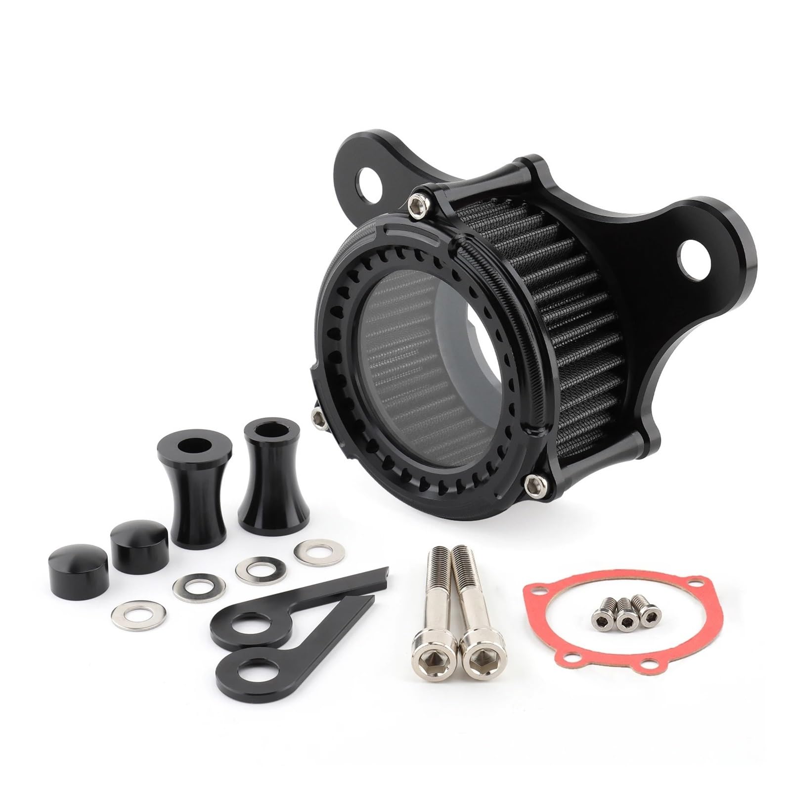 Filtro de aire limpiador for admisión sistema apto for Dyna FXR Street Bob Super Glide 93-17 Softail Fatboy 93-15 Touring Electra Glide(GRAY)