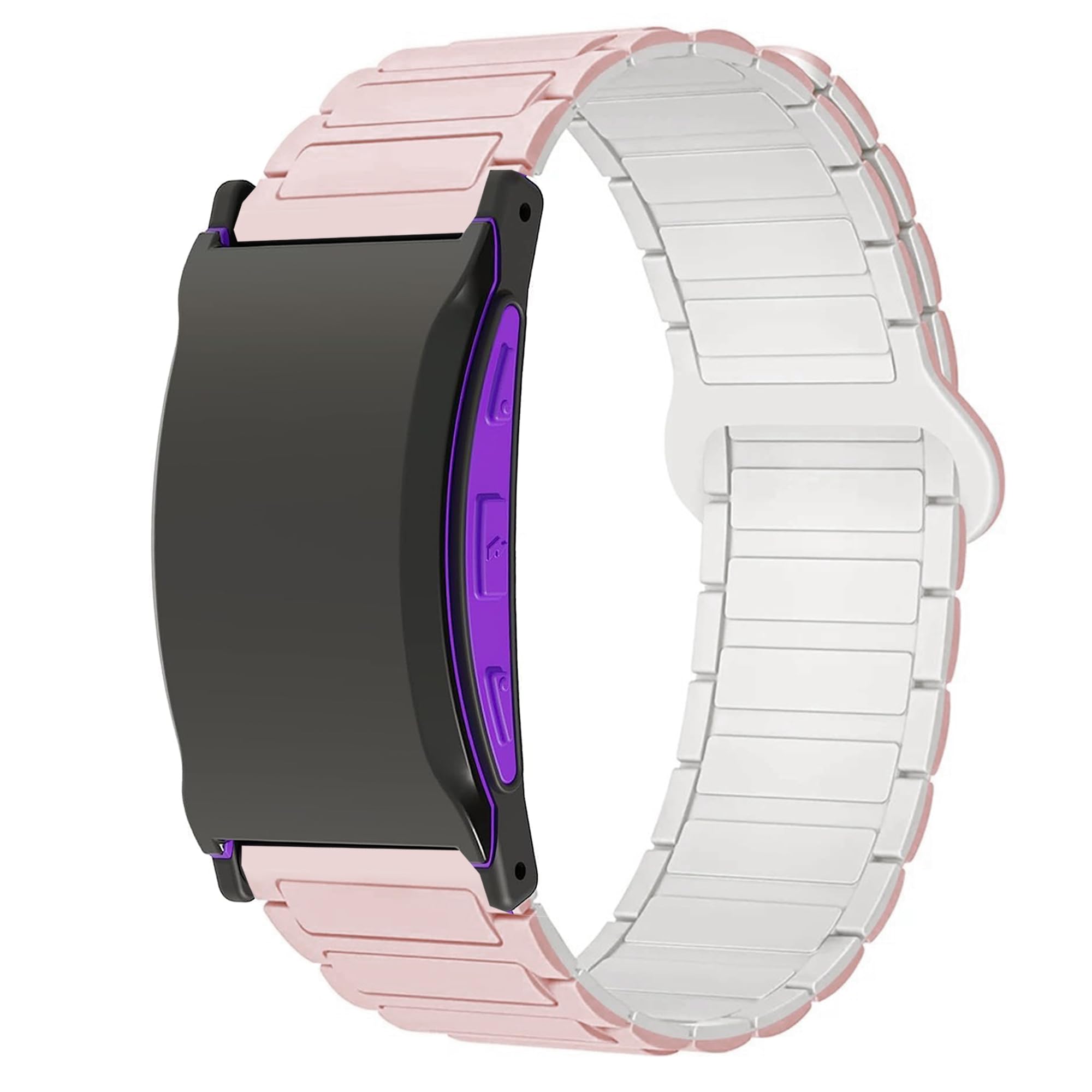 Compatible for Shock Clock Max Bands, Magnetic Silicone Sport Strong Magnet Strap Watchband Compatible for Pavlok Shock Clock 3, Max