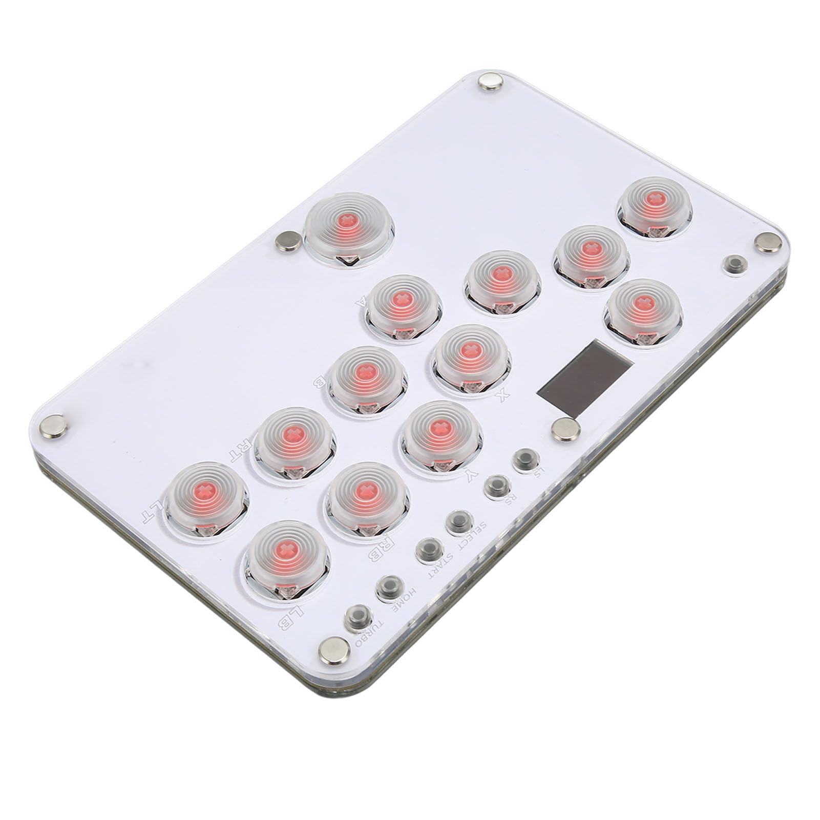 KUIDAMOS Controller Fighting Stick con Luce LED RGB per Un'esperienza di Gioco Migliorata per PC Bianco