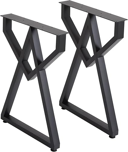 Miniatura 7 de Patas de mesa 2 unidades Patas de metal para muebles de hierro fundido de 28 x 20 pulgadas, patas de banco de hierro fundido, patas de escritorio de