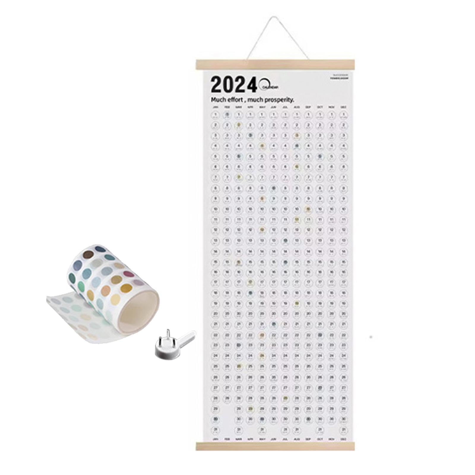 5er Set Wandkalender 2024 von Jan bis DEC Vertikaler Wochenkalender Terminplaner