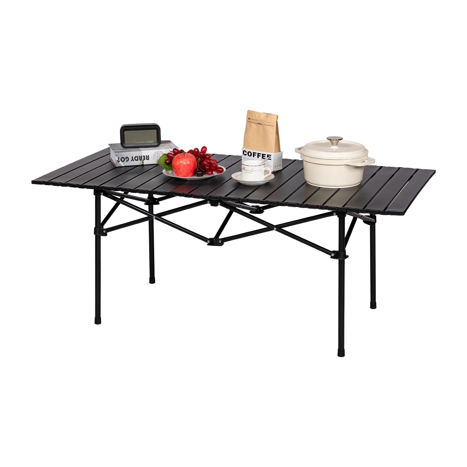 Table de Camping Pliante – 94 x 55 cm Table Pique-Nique Extérieur Portable, Table Pliante Extérieur avec Sac de Transport et Rangement, pour BBQ, Pêche, Randonnée