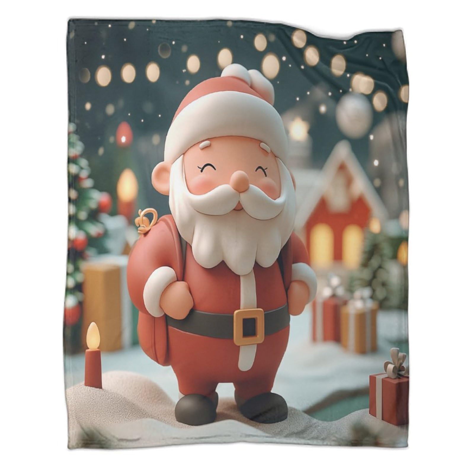 Cadeau Noël élan plaid flanelle douce couverture lit et voyage adulte enfant
