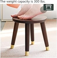 Vista 4 de Taburete de madera redondo taburete de 10 pulgadas para plantas con patas desmontables