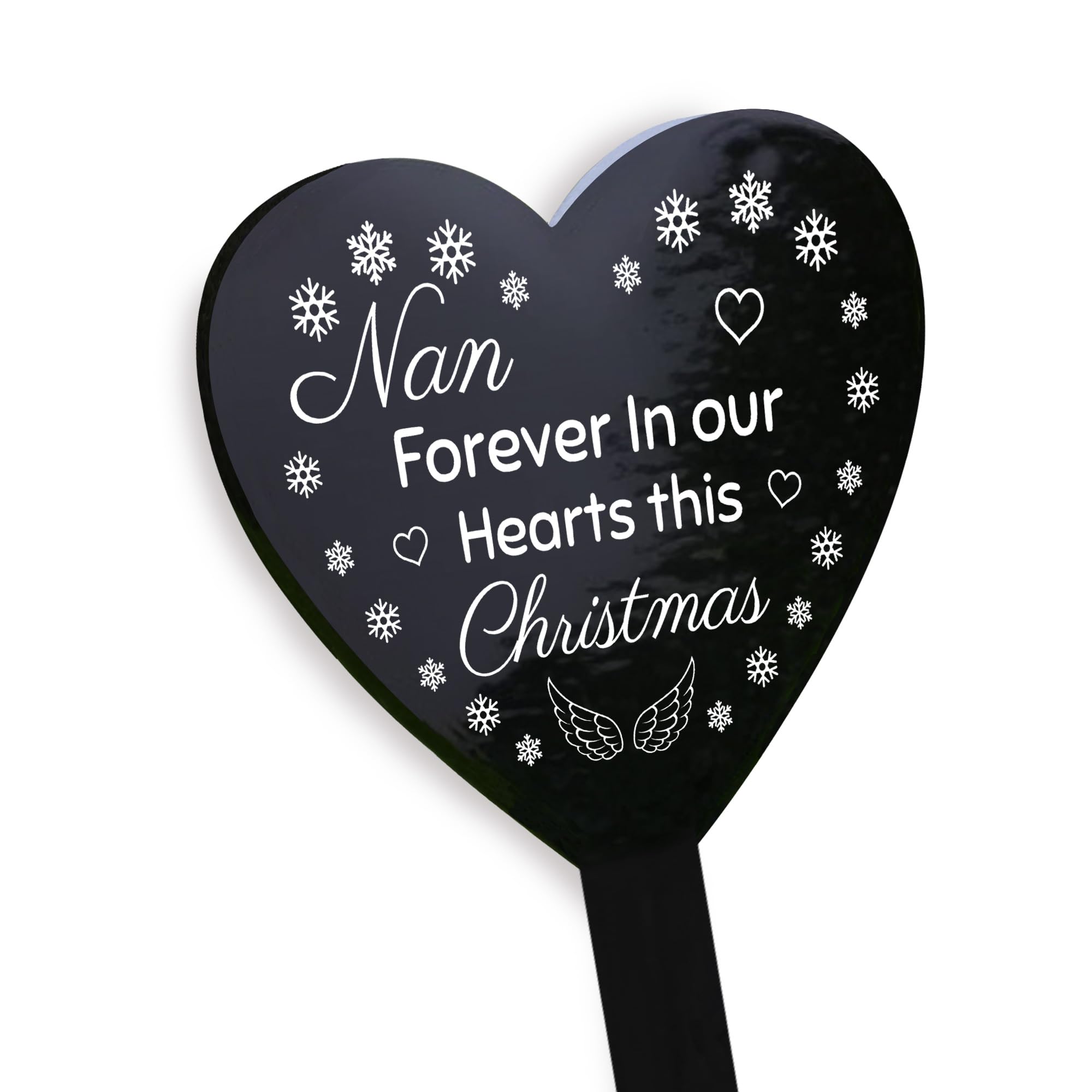 RED OCEAN Nan Forever In Our Hearts, Christmas Memorial Decoration For Nan, Graveside Marker Ornament For Christmas, Nan Memorial Plaques
