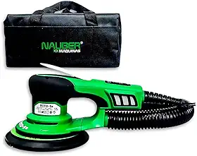 Lixadeira De Parede Brushless Nauber Roto-Orbital 350w Automotivo para Gesso Drywall Carpintaria Cor Verde Frequência 50/60hz Profissional - 220v